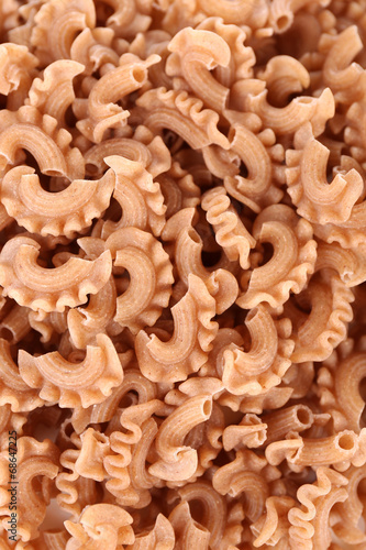 Brown pasta, close-up