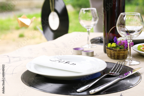 Table setting in music style