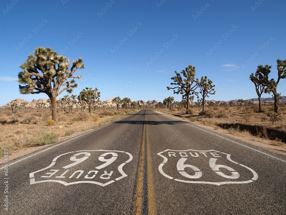 Route 66 Desert - obrazy, fototapety, plakaty 