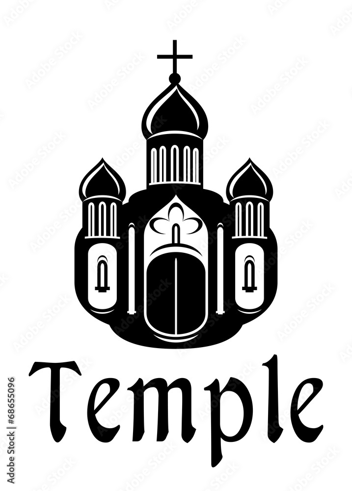Religious temple or church icon