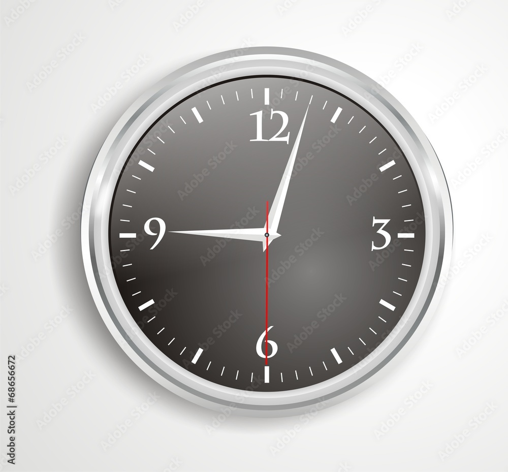 A big black wall clock A big black wall clock