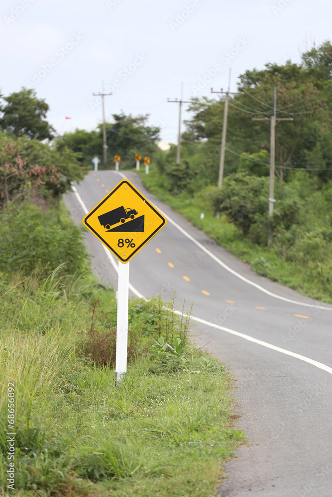 Signposted slope. Signposted slope.