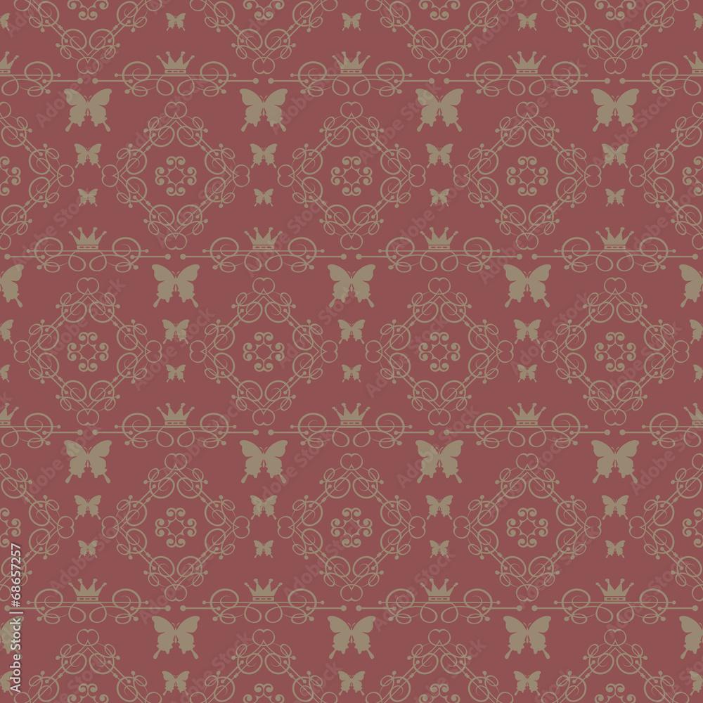 Seamless damask decorative wallpaper Seamless damask decorative wallpaper