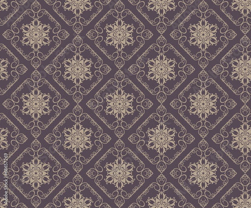 Seamless damask decorative wallpaper