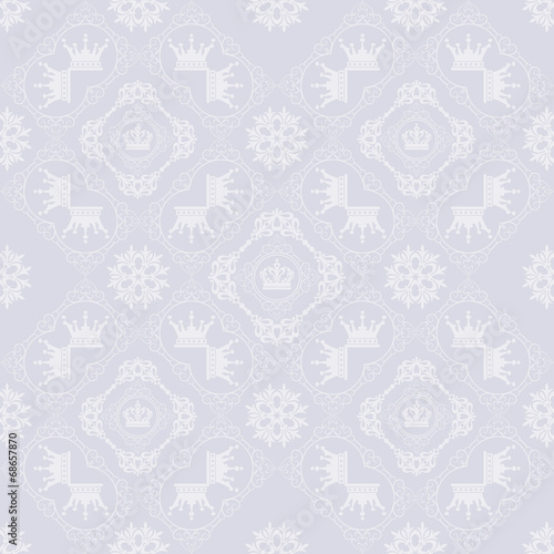 Seamless damask decorative wallpaper