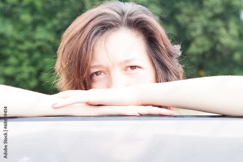 Obraz premium CloseUp girl portrait in nature