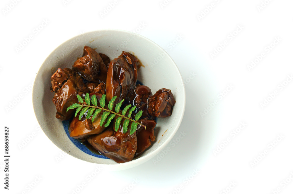 鶏肝の煮付