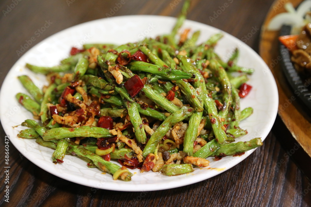 Chinese Green Beans and Pork Dish