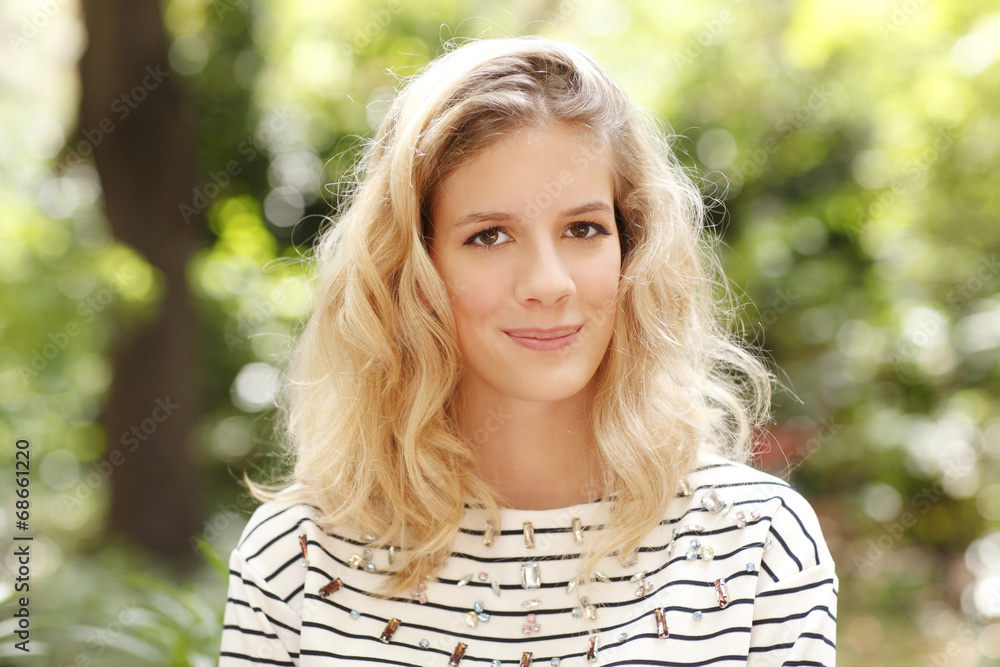 Attractive blond female portrait Attractive blond female portrait