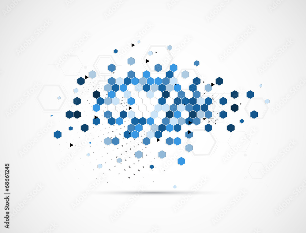 blue hexagon technology background blue hexagon technology background