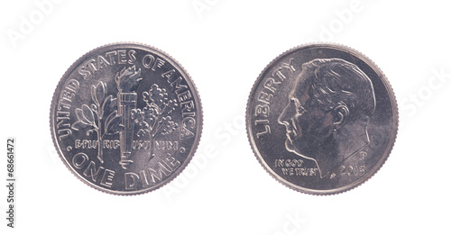 Fotografie One american dime coin