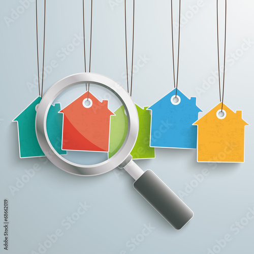 5 Colored Price Sticker Houses Loupe