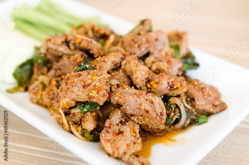 Grilled Pork in North Eastern Thai Style Spicy Salad