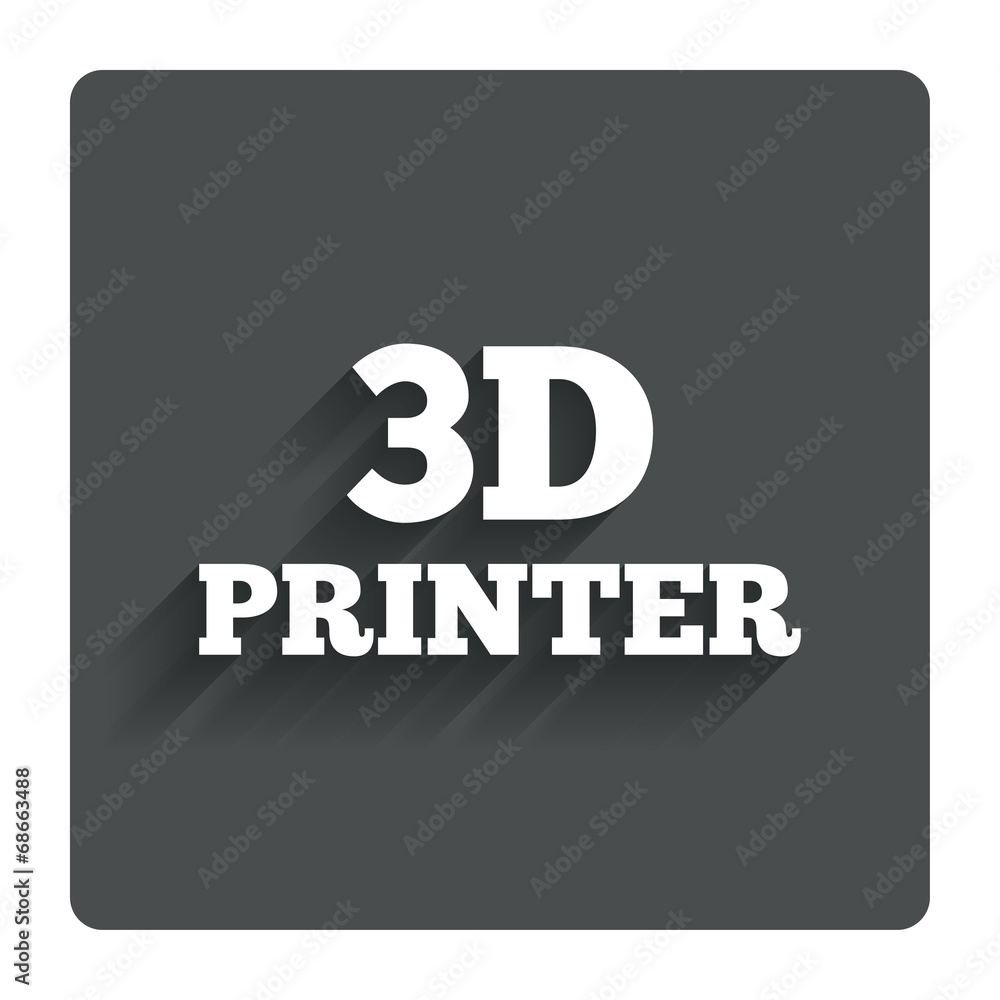 3D Print sign icon. 3d Printing symbol. 3D Print sign icon. 3d Printing symbol.