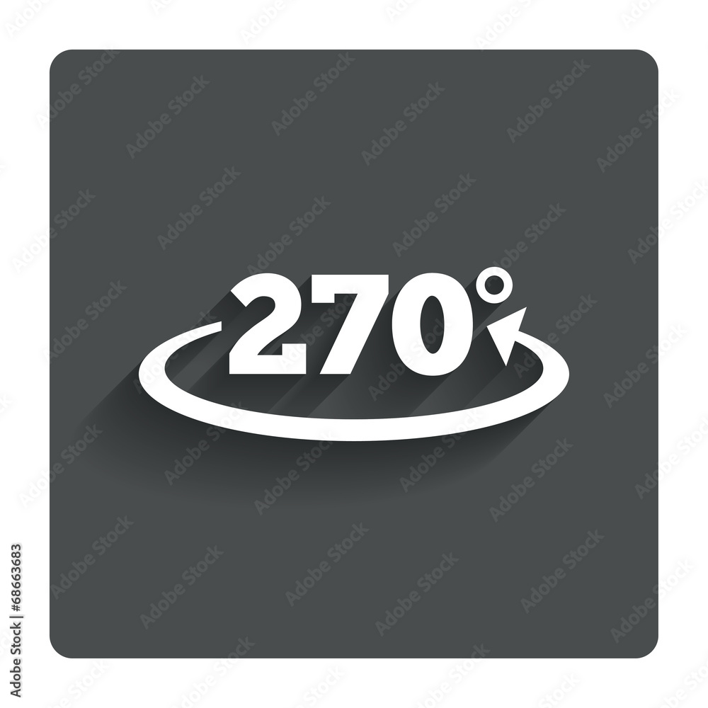 Angle 270 degrees sign icon. Geometry math symbol Angle 270 degrees sign icon. Geometry math symbol