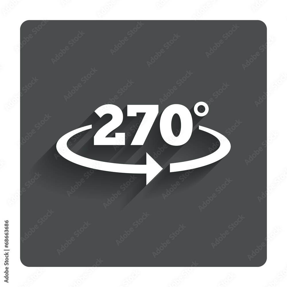 Angle 270 degrees sign icon. Geometry math symbol Angle 270 degrees sign icon. Geometry math symbol