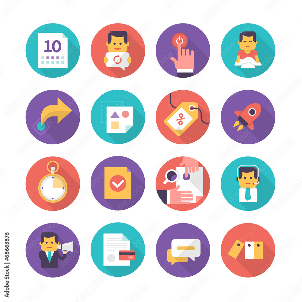 Customer Care and Commerce Icons