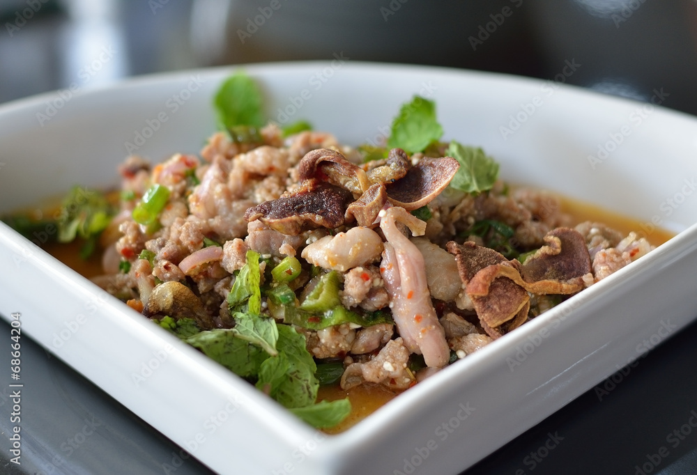 spicy minced meat salad spicy minced meat salad