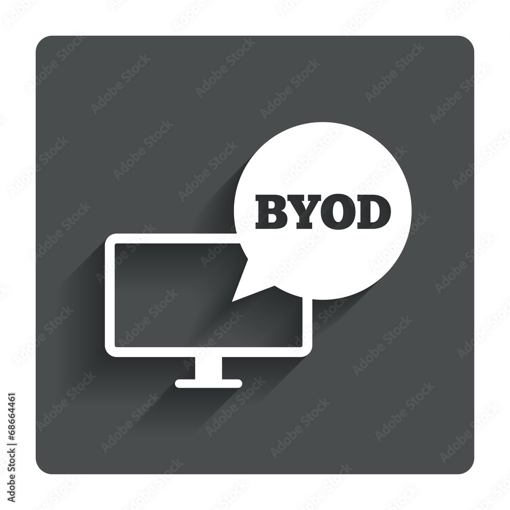 BYOD sign icon. Bring your own device symbol. BYOD sign icon. Bring your own device symbol.
