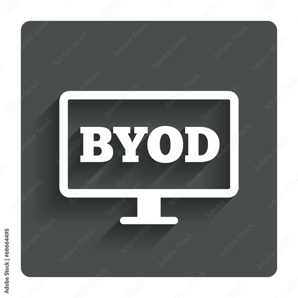 BYOD sign icon. Bring your own device symbol. BYOD sign icon. Bring your own device symbol.