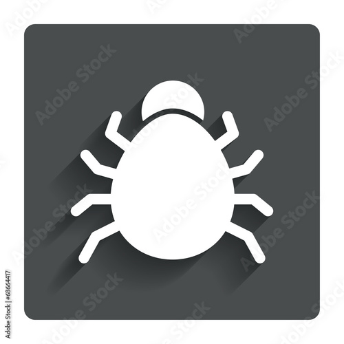 Bug sign icon. Virus symbol. Software bug error