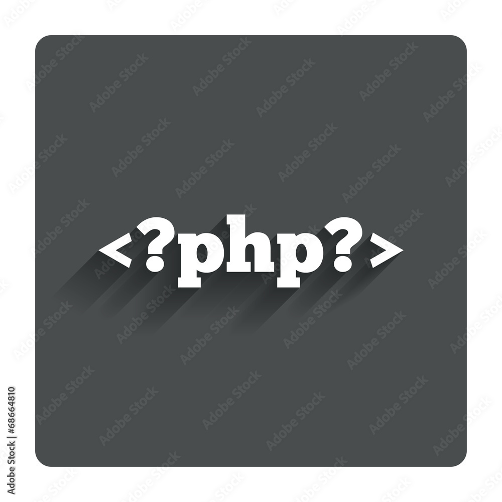PHP sign icon. Programming language symbol. PHP sign icon. Programming language symbol.