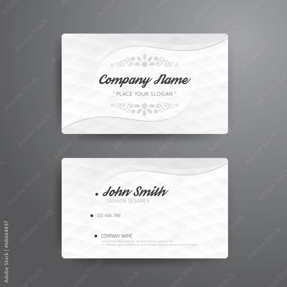 Business card template modern abstract concept design.