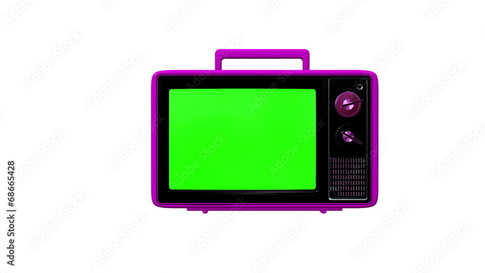 old tv with green screen old tv with green screen