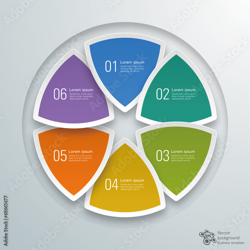 Infographics Vector Background 6-Step Process