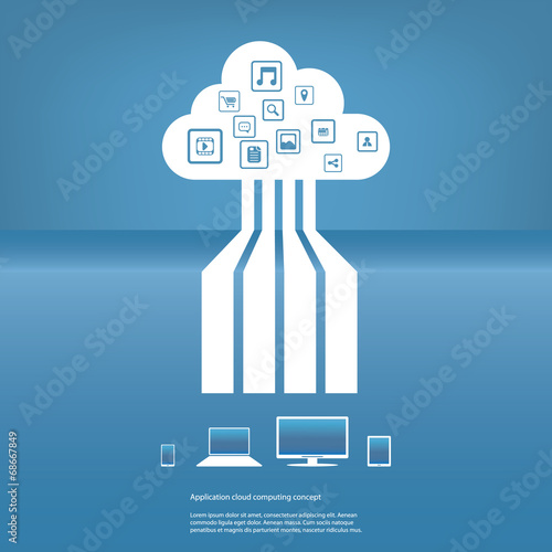 Cloud computing concept vector illustration