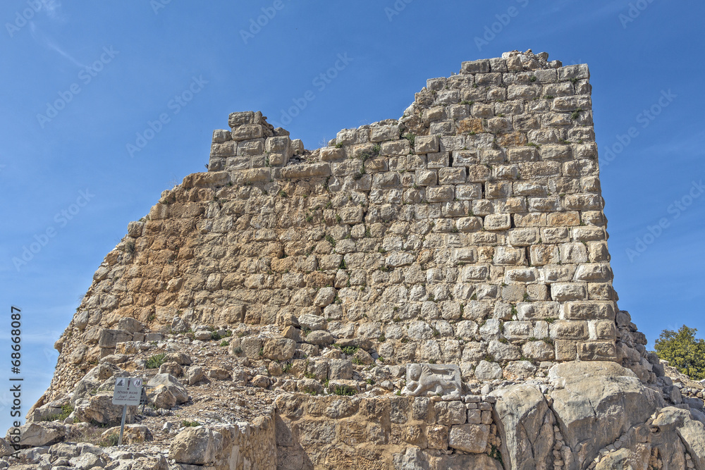 Ancient fortress in Israel Nimrod.