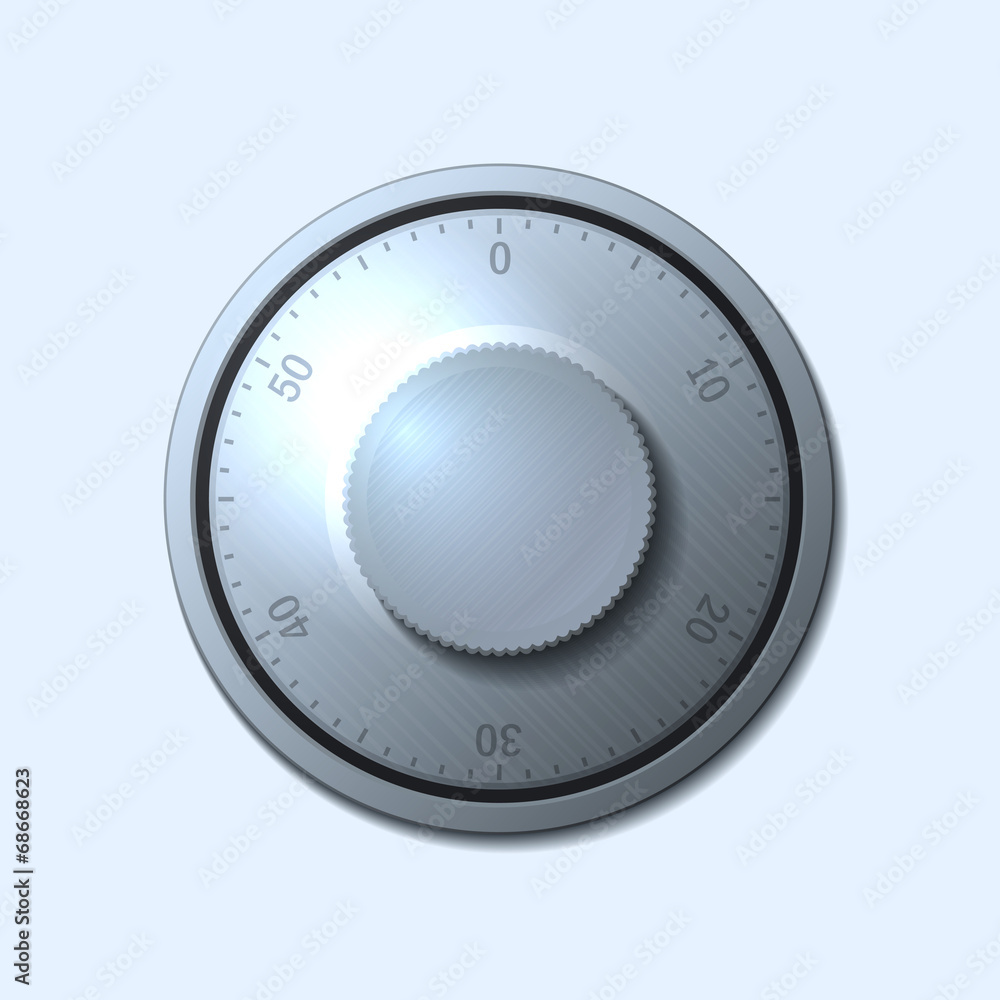 Combination lock wheel on light background. Combination lock wheel on light background.