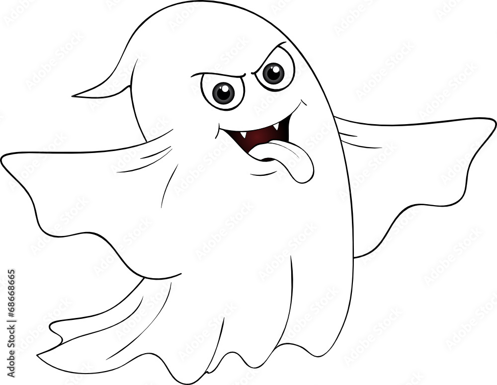 Gespenst Ausmalvorlage Stock Vector | Adobe Stock