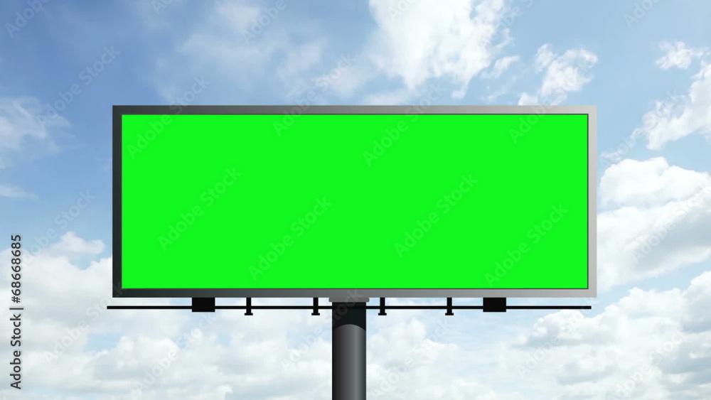 Billboard With Green Screen Billboard With Green Screen
