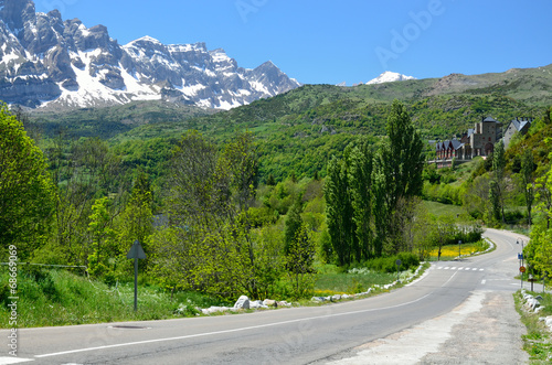 Mountain road in the Spanish Pyrenees