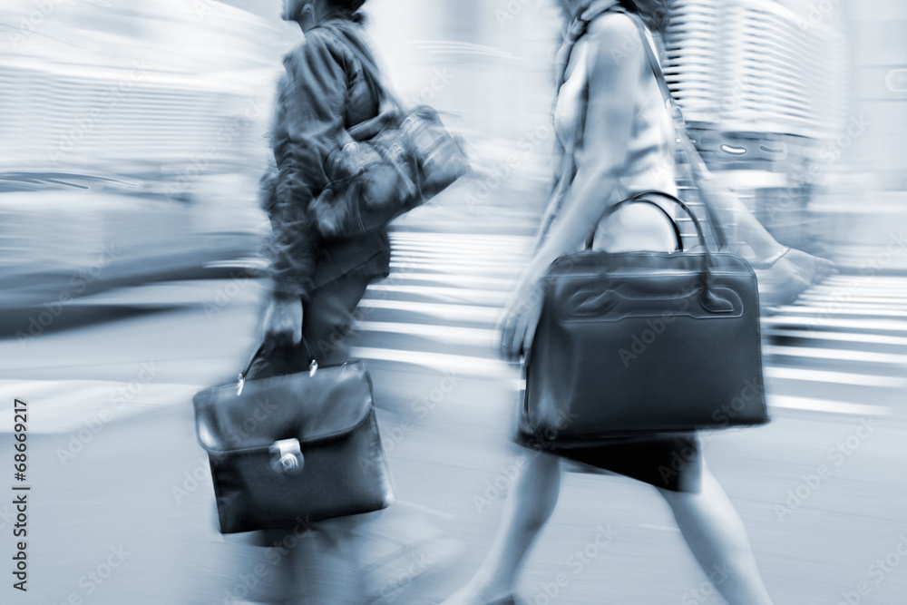 Fototapeta premium group of business people in the street