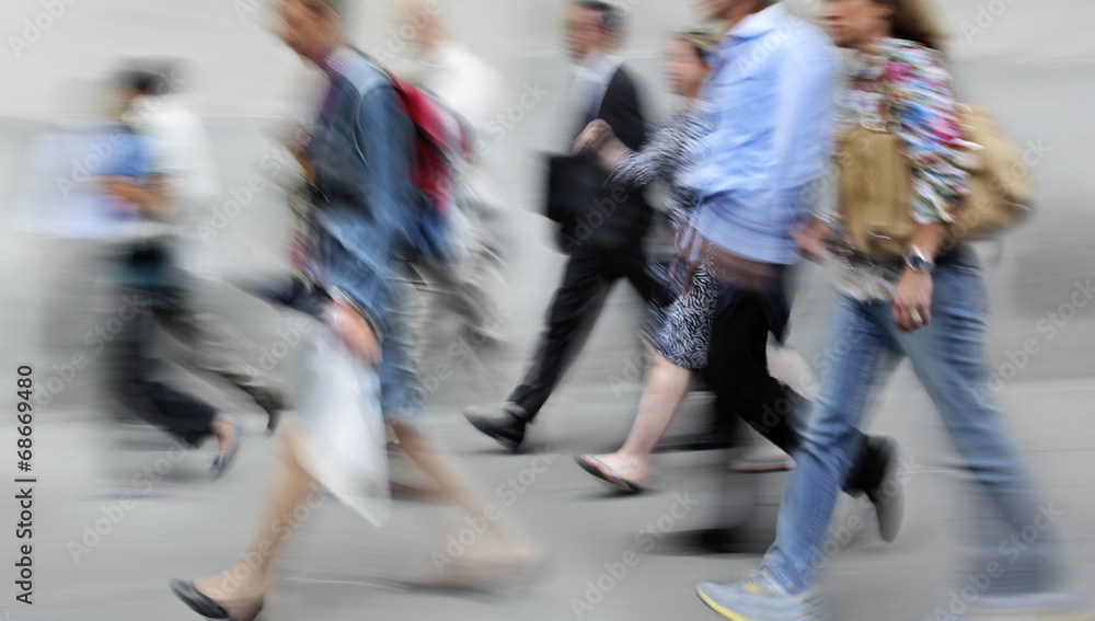 group of business people in the street group of business people in the street