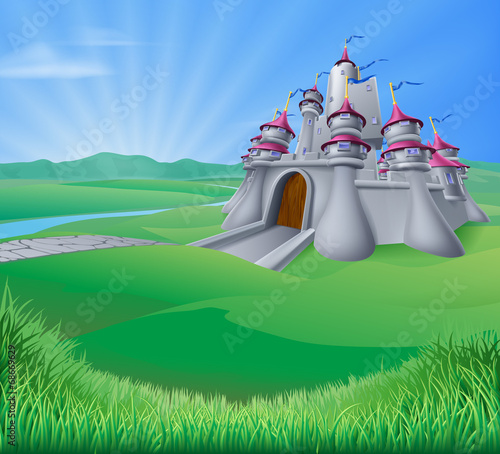 Castle Landscape Illustration
