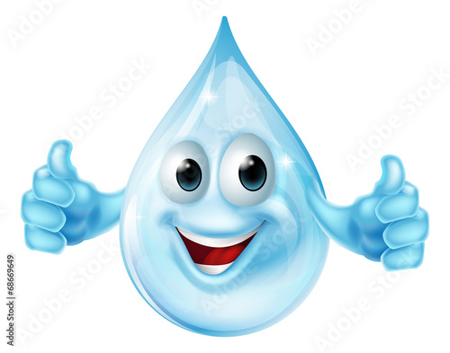 Water drop mascot