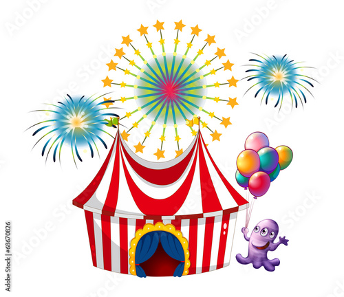 A monster near the circus tent