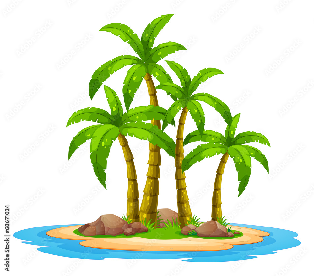 Naklejka premium Island