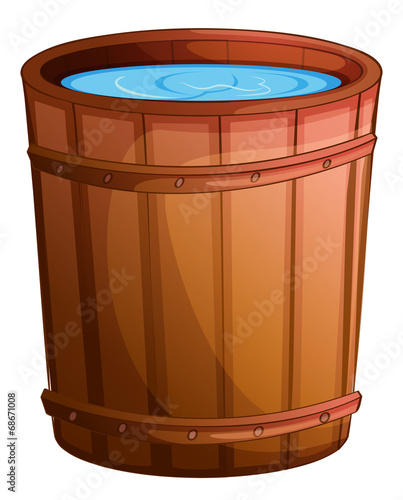 A big bucket of water