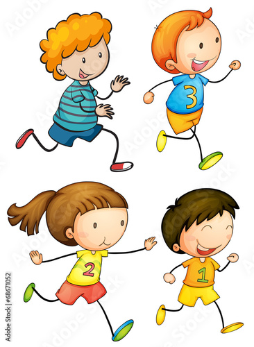 Simple kids running