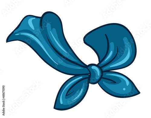 A blue scarf