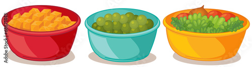Bowls of food