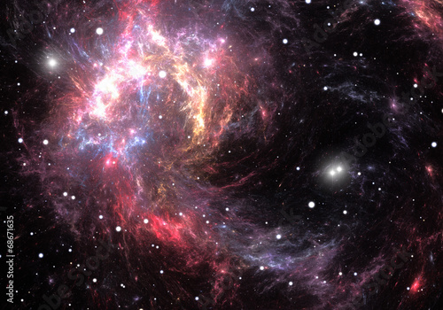 Red space nebula © Peter Jurik