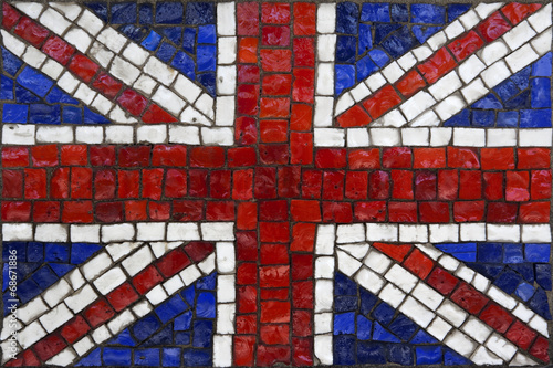 Mosaic flag of great britain or united kingdom
