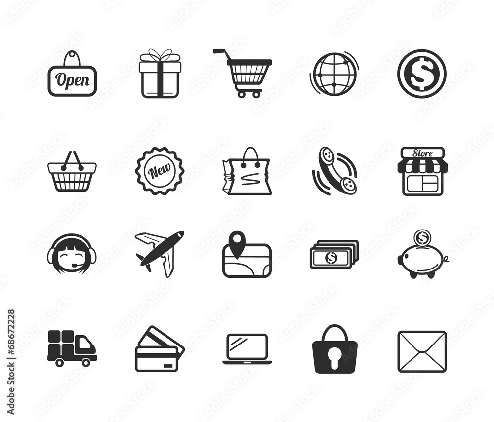 Vector E Commerce Icons Set Vector E Commerce Icons Set