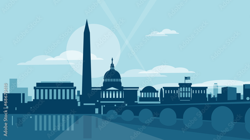 Obraz premium Washington DC Skyline