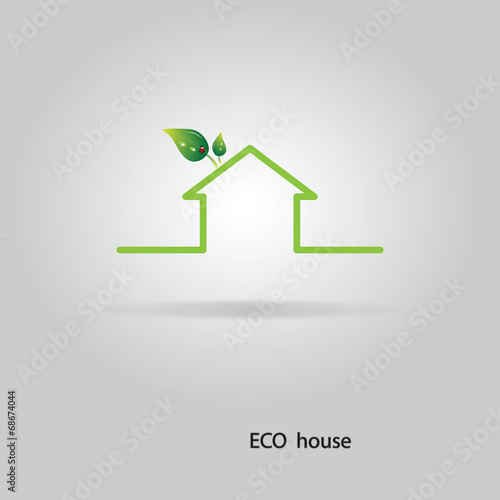 Vector eco house. Abstract.